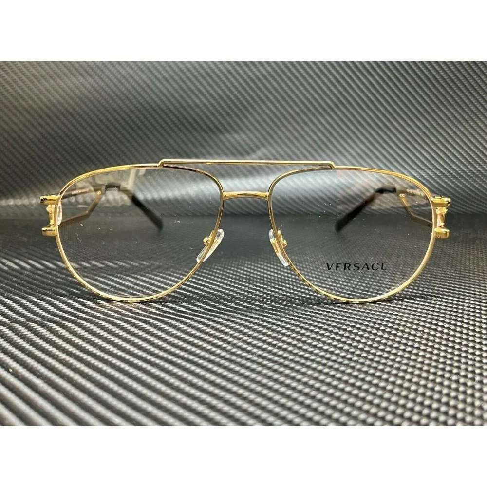 Versace Gold Pilot Mens Sunglasses